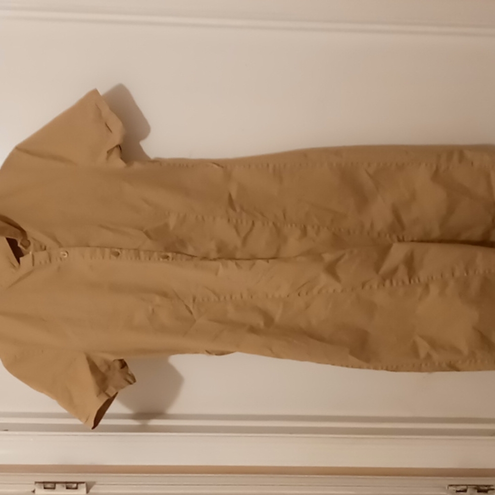 Women's tan shirt dress